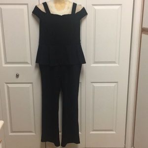 Black Off The Shoulder Peplum All in 1